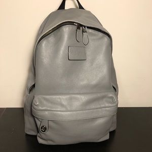 Coach Men’s Pebble Leather Campus Backpack in Gray